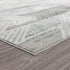 9' X 12' Gray Blue And Cream Geometric Distressed Stain Resistant Area Rug