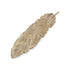 18" Gold Feather Metal Handmade Tray