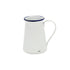 6" White and Blue Metal Jug Vase
