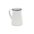 6" White and Blue Metal Jug Vase
