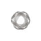 9" Gray Metal Hand Painted Decorative Orb Tabletop Sculpture
