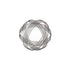 9" Gray Metal Hand Painted Decorative Orb Tabletop Sculpture