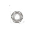 9" Gray Metal Hand Painted Decorative Orb Tabletop Sculpture