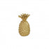 9" Gold Cast Iron Pineapple Hand Painted Sculpture