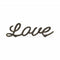 3" Black Cast Iron Love Hand Painted Tabletop Sculpture