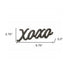3" Black Cast Iron Hand Painted XOXO Sentiment Tabletop Sculpture