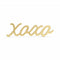 3" Gold Cast Iron Hand Painted XOXO Sentiment Tabletop Sculpture