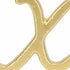 3" Gold Cast Iron Hand Painted XOXO Sentiment Tabletop Sculpture