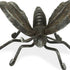 4" Black Cast Iron Butterfly Hand Painted Tabletop Sculpture