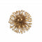 4" Gold Metal Abstract Bloom Painted Sculpture