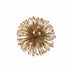 4" Gold Metal Abstract Bloom Painted Sculpture