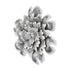27" X 27" Gray and Off White Galvanized Metal Flower Hanging Dimensional Sculpture