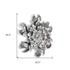 27" X 27" Gray and Off White Galvanized Metal Flower Hanging Dimensional Sculpture