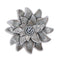 27" X 27" Gray and Off White Galvanized Metal Flower Hanging Dimensional Sculpture
