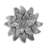 27" X 27" Gray and Off White Galvanized Metal Flower Hanging Dimensional Sculpture