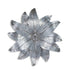 27" X 27" Gray and Off White Galvanized Metal Flower Hanging Dimensional Sculpture