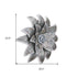 27" X 27" Gray and Off White Galvanized Metal Flower Hanging Dimensional Sculpture