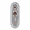 12" X 4" Gray and Brown Womens Room Metal Wall Decor