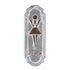 12" X 4" Gray and Brown Womens Room Metal Wall Decor