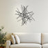 35" X 34" Black Metal Abstract Hanging Dimensional Sculpture