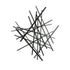 29" X 27" Black Metal Novelty Abstract Hanging Dimensional Sculpture
