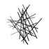 29" X 27" Black Metal Novelty Abstract Hanging Dimensional Sculpture