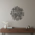 30" X 30" Black Metal Abstract Lines Round Hanging Dimensional Sculpture