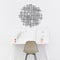 30" X 30" Black Metal Abstract Lines Round Hanging Dimensional Sculpture
