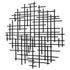 30" X 30" Black Metal Abstract Lines Round Hanging Dimensional Sculpture