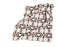50" X 60" Blue And Off White Polyester Knitted Throw Blanket