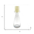 11" Clear Glass Centerpiece Pillar Candle Holder With Candle
