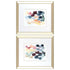 Set Of Two Desert Stones Gold Framed Print Wall Art
