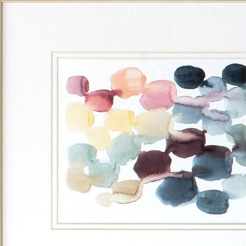 Set Of Two Desert Stones Gold Framed Print Wall Art