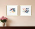 Set Of Two Desert Stones Gold Framed Print Wall Art