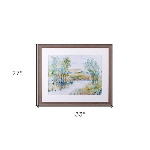 Trees on the Creek I Brown Framed Print Wall Art