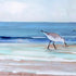 Set Of Two Shore Searching White Framed Print Wall Art