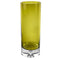 11" Green Crystal Glass Cylinder Table Vase