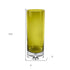 11" Green Crystal Glass Cylinder Table Vase