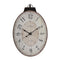 18" Oval Ivory Wood Analog Wall Clock