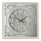 24" Square Gold and Silver Wood and Mirror Exposed Gear Wall Clock