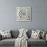 24" Square Gold and Silver Wood and Mirror Exposed Gear Wall Clock