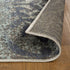 8' X 10' Teal And Ivory Damask Distressed Area Rug