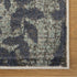 8' X 10' Teal And Ivory Damask Distressed Area Rug