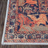 8' Brown Black And Brick Red Medallion Runner Rug