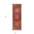 8' Brown Black And Brick Red Medallion Runner Rug