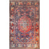 8' Brown Black And Brick Red Medallion Runner Rug