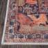 8' Brown Black And Brick Red Medallion Runner Rug