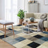 8' X 10' Blue Black And Gray Geometric Area Rug