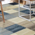 8' X 10' Blue Black And Gray Geometric Area Rug