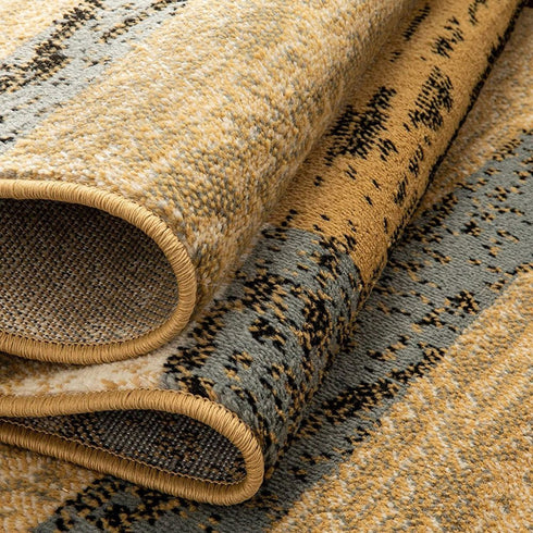 8' X 10' Blue And Beige Patchwork Area Rug